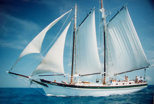 The 76 ft. schooner Keewatin out of Eleuther, Bahamas.